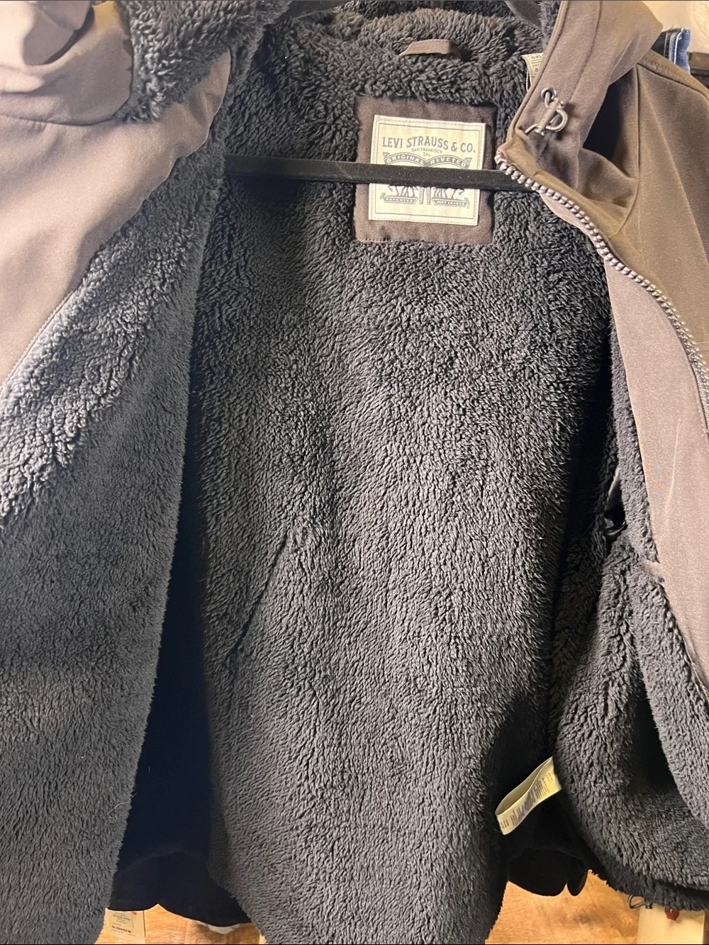 Levi’s 4XL black hooded utility jacket